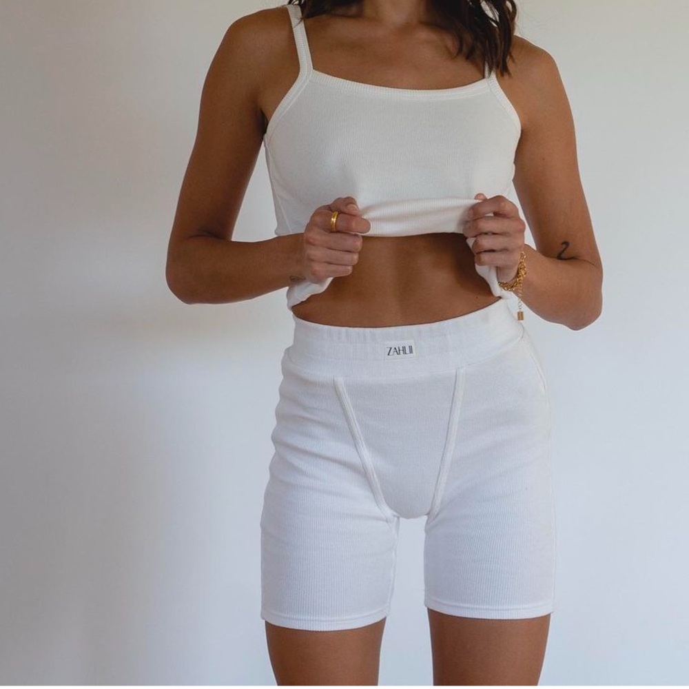 ZAHLII Ribbed Sleep Set Singlet and Brief Boxer Shorts NWT